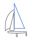 420 sailboat outline